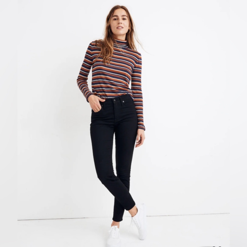 Madewell 9” Mid-Rise Skinny Jeans in Black Size 28